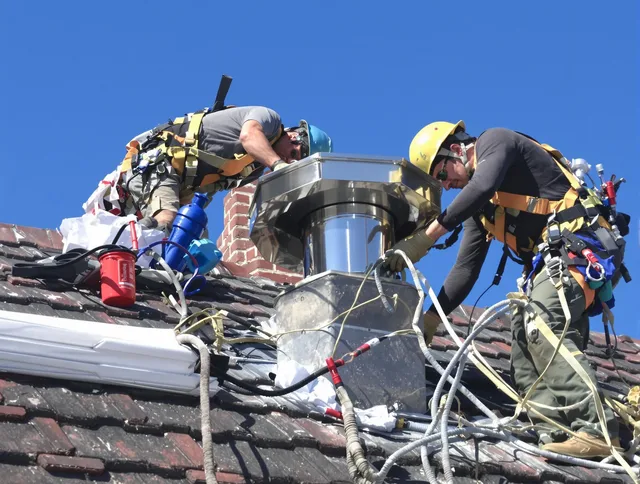 Protective chimney cap installed by Fontana Chimney Sweep in Fontana, CA