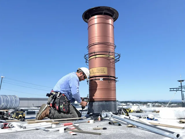Installed chimney liner by Fontana Chimney Sweep in Fontana, CA