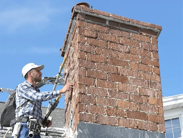 Brickwork for a chimney rebuild by Fontana Chimney Sweep in Fontana, CA