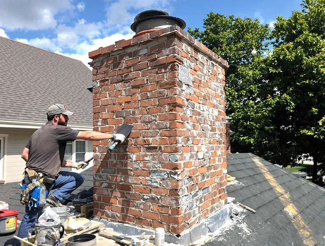 Completed chimney rebuild by Fontana Chimney Sweep in Fontana, CA