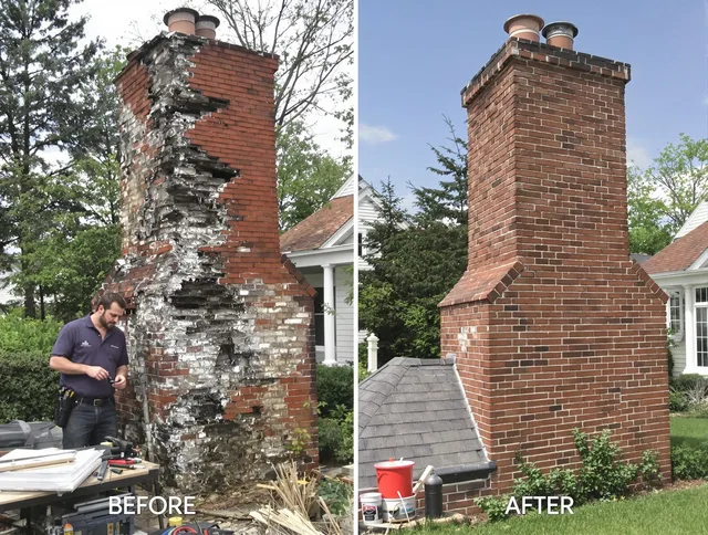Fontana Chimney Sweep performing a full chimney restoration in Fontana, CA