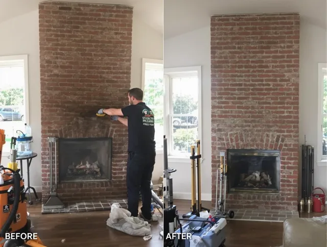 Finished chimney sweeping service by Fontana Chimney Sweep in Fontana, CA
