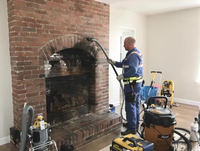 Fontana Chimney Sweep expert performing detailed chimney sweep in Fontana, CA