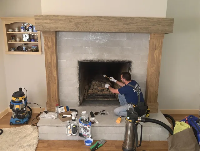 Detailed creosote removal process by Fontana Chimney Sweep in Fontana, CA