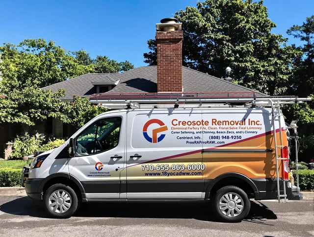 Fontana Chimney Sweep technician removing creosote safely in Fontana, CA