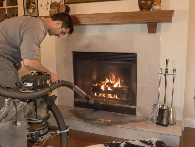 Routine fireplace upkeep by Fontana Chimney Sweep in Fontana, CA